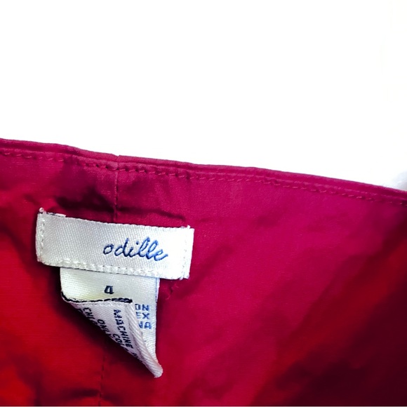 Odille summer cute cotton red top size 4 - Picture 3 of 5